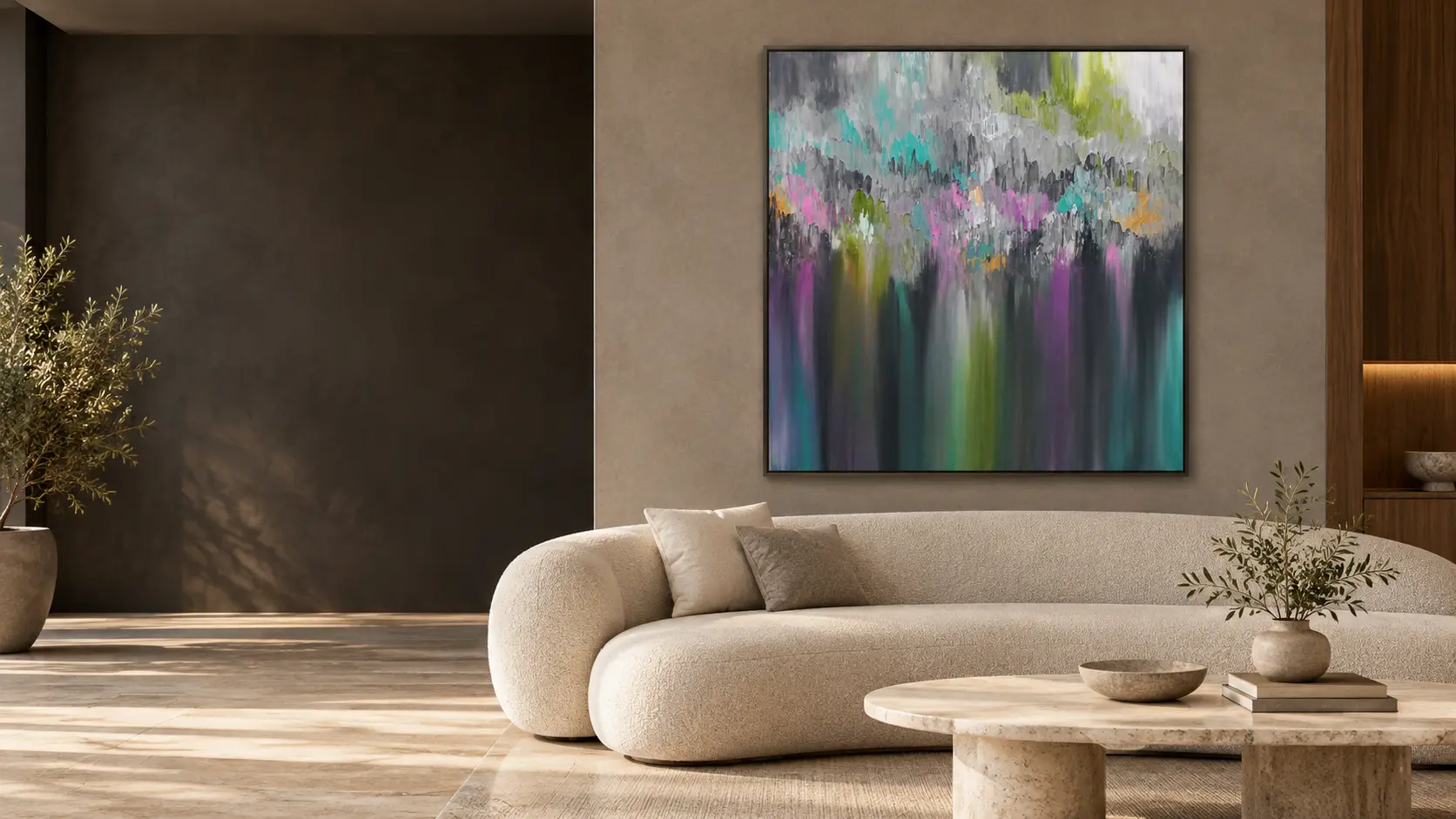 Conceptual room visualization: Untitled 513 by Sanjay Patel in a boutique reception lounge